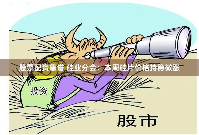 股票配资靠谱 硅业分会：本周硅片价格持稳微涨