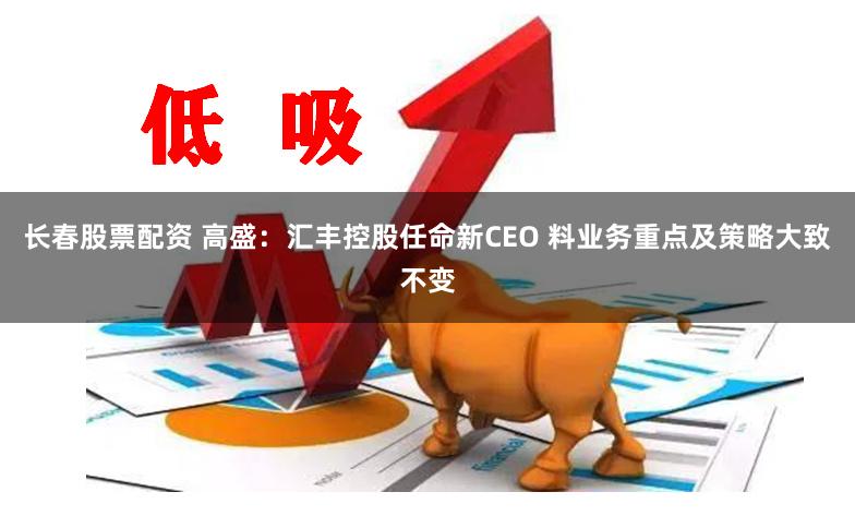 长春股票配资 高盛：汇丰控股任命新CEO 料业务重点及策略大致不变
